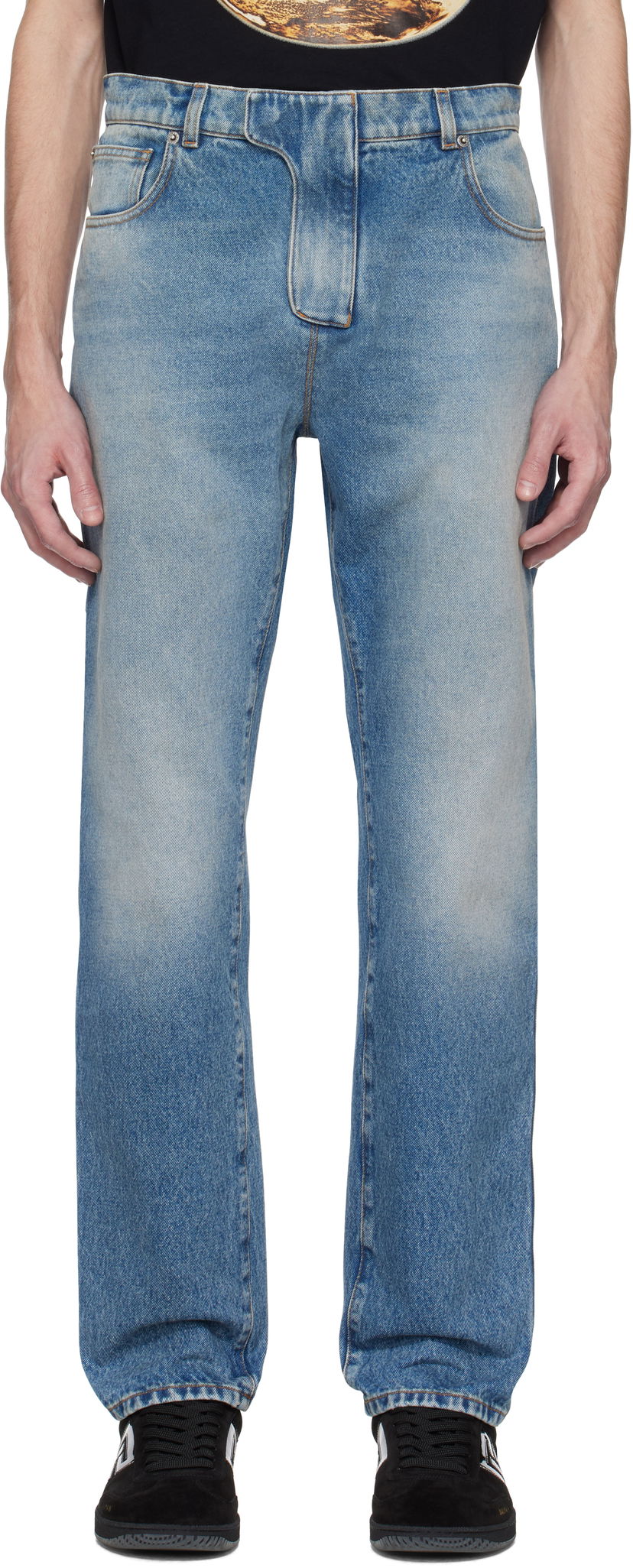 Jeans Balmain Balmain Regular Fit Jeans Blå | EH0MI083DF44