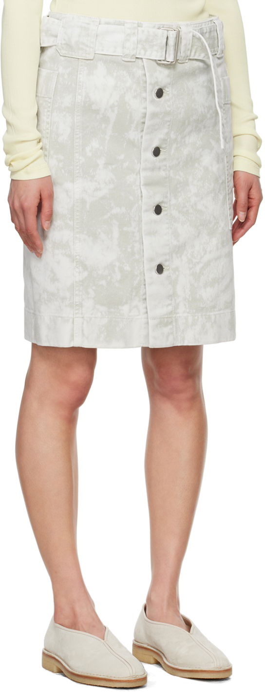 Nederdel LEMAIRE Lemaire Apron Denim Miniskirt Hvid | SK1024 LD1012, 1