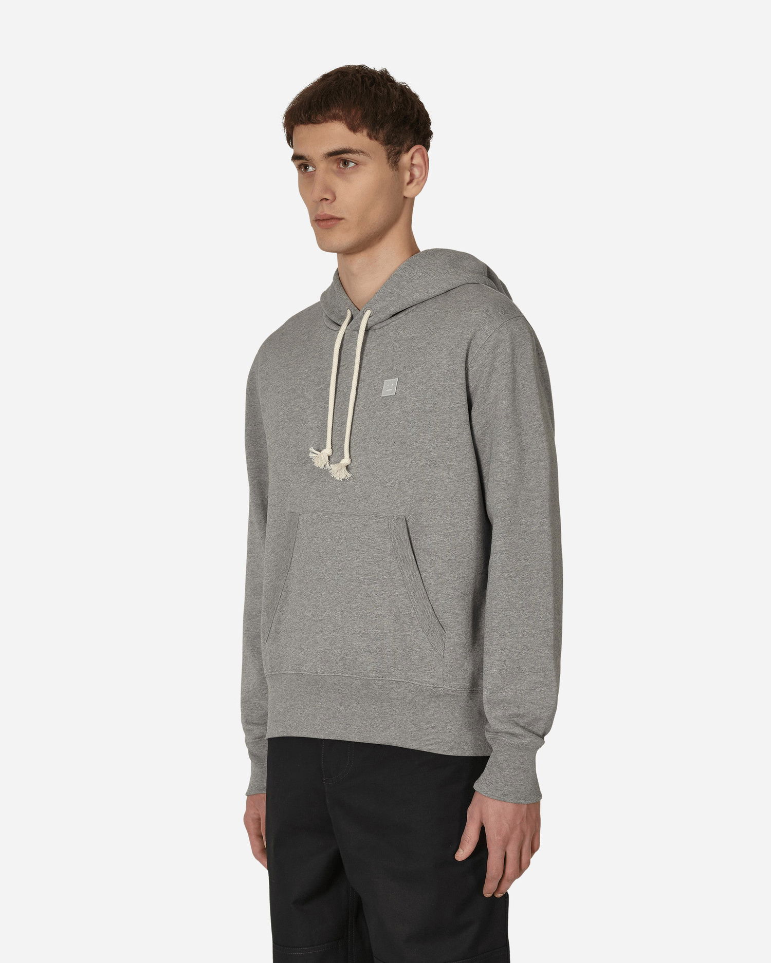 Sweatshirt Acne Studios Face Logo Patch Hooded Sweatshirt Grå | CI0119- X92, 1