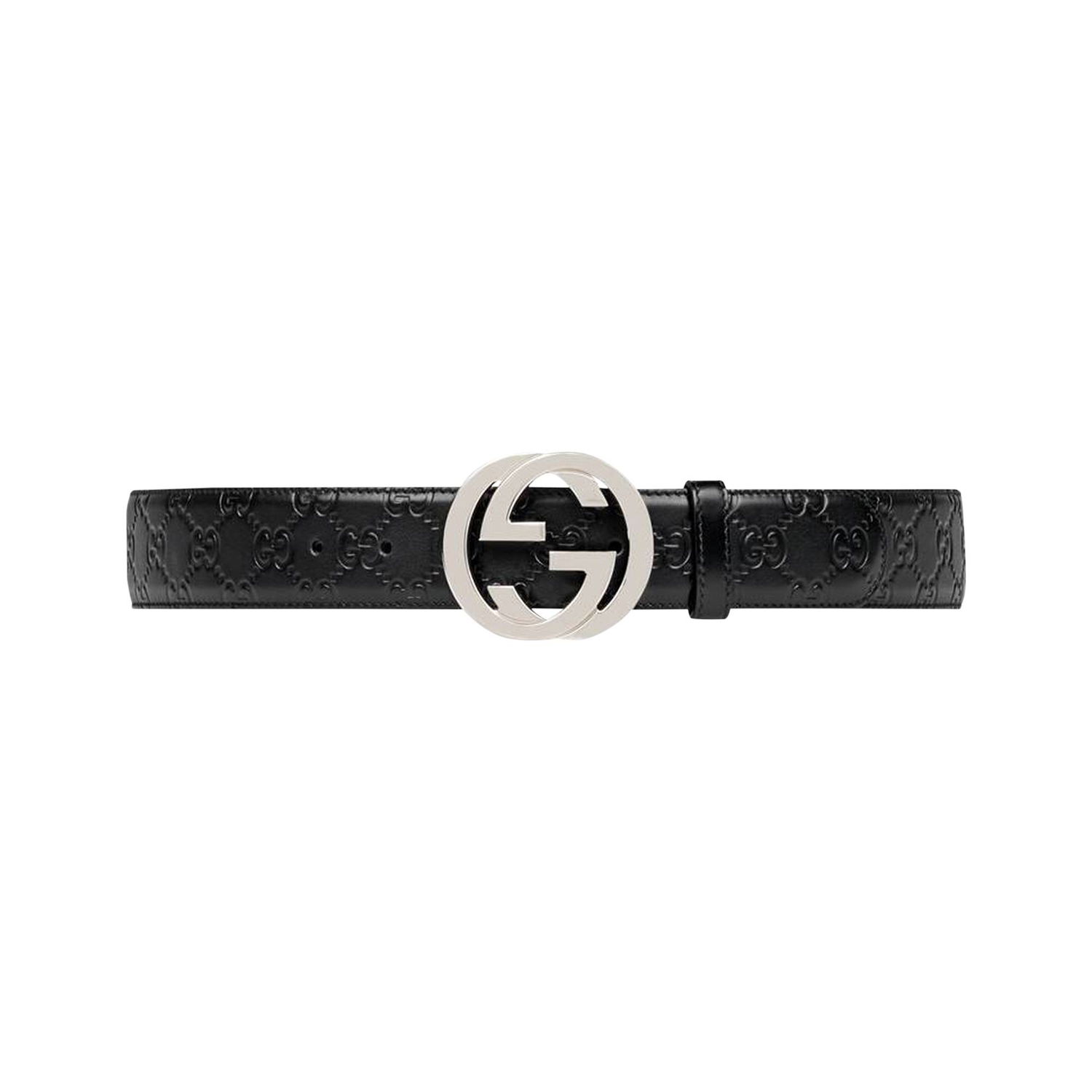 Bælter Gucci Interlocking GG Leather Belt Sort | 411924 CWC1N 1000, 1