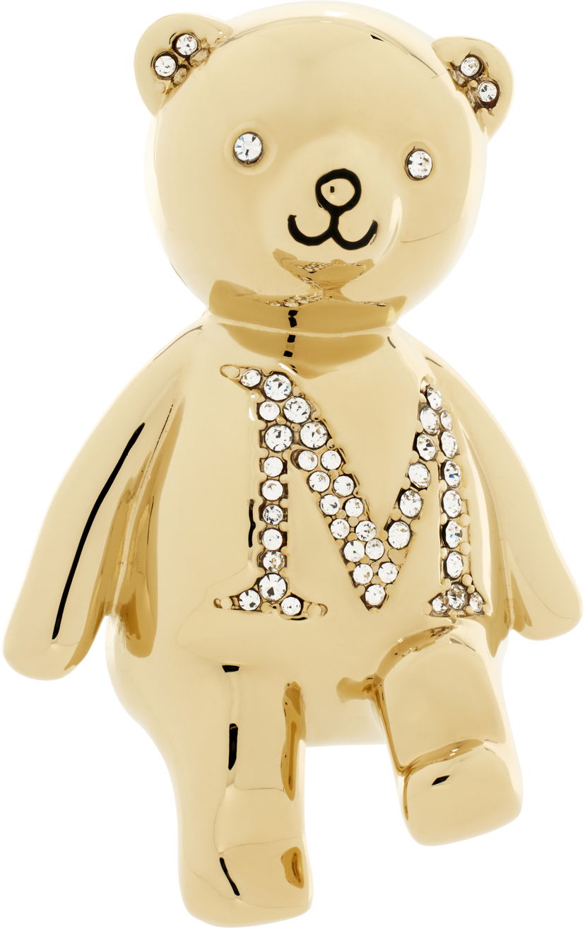 Stift Max Mara Max Mara Crystal Embellished Bear Brooch Metalisk | 2424756102600 MM02593