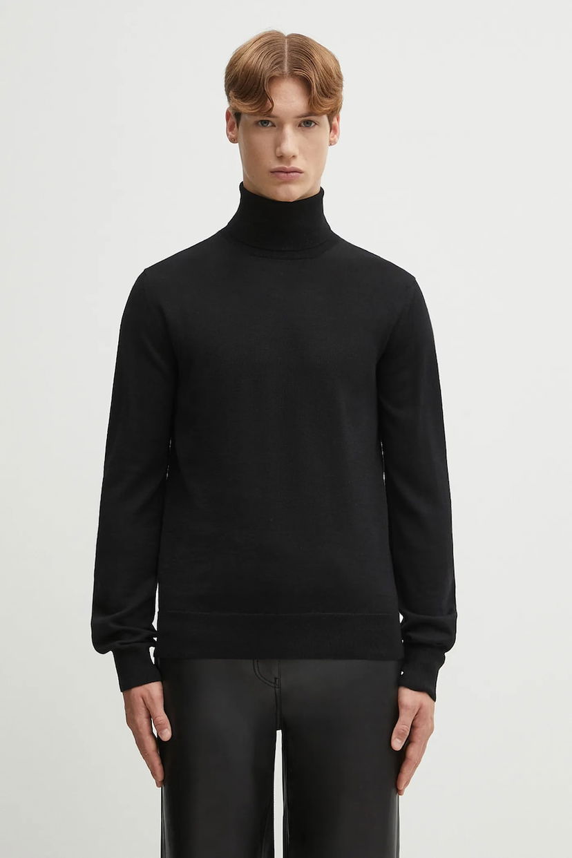 Sweater Maison Margiela MM6 Maison Margiela Wool Turtleneck Sweater Sort | SH0HA0006.M13133.900