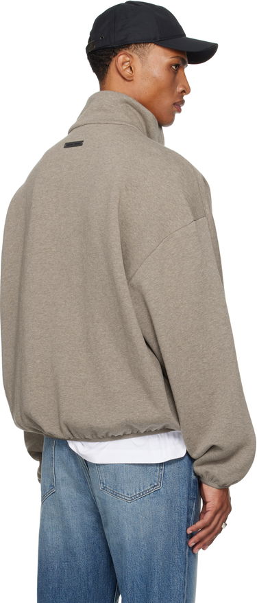 Jakke Fear of God Fear of God ESSENTIALS Modern Fit Fleece Track Jacket Grå | 202SP256893F, 2