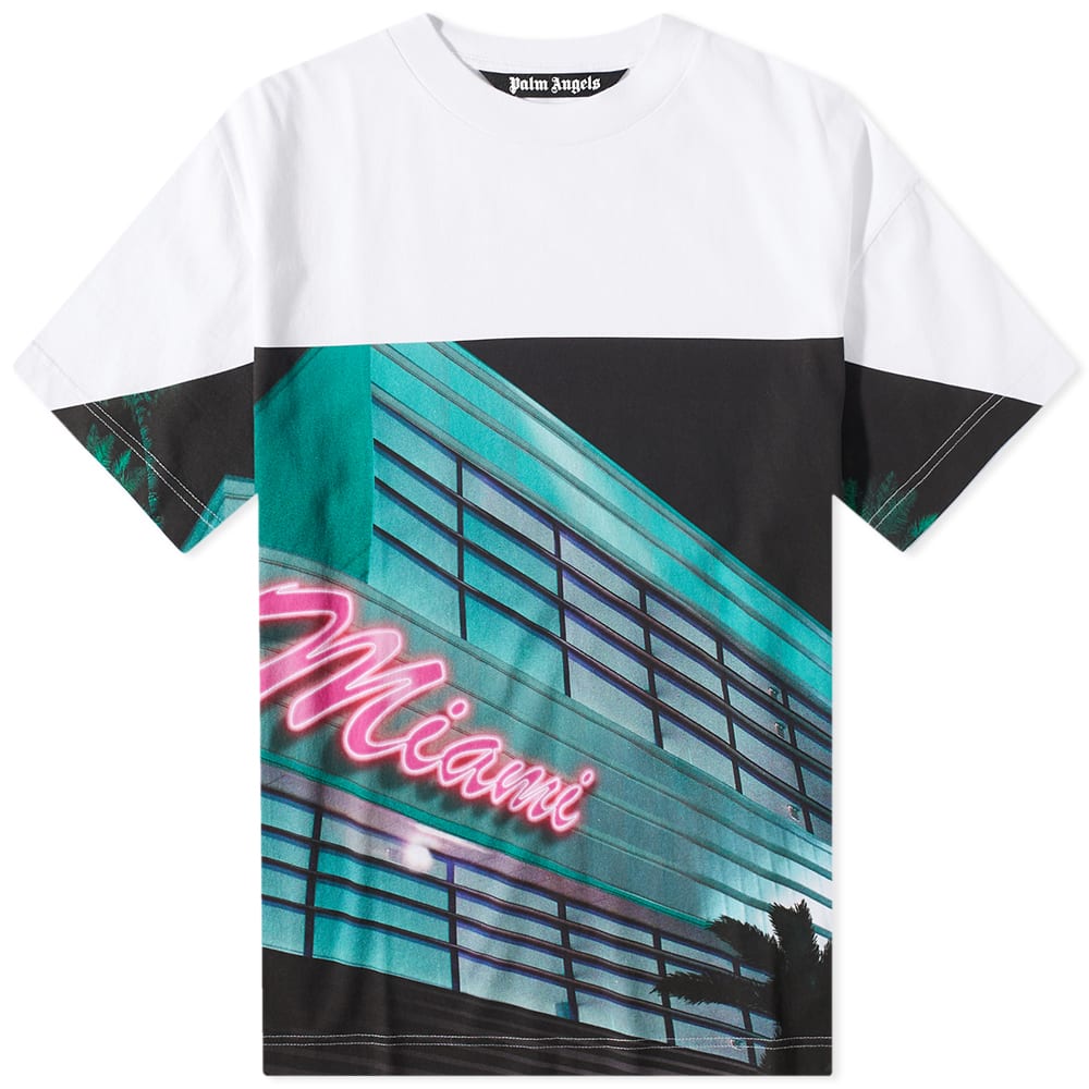 T-shirt Palm Angels Getty Miami Popover Tee Flerfarvet | PMAA001S23JER0020184, 0