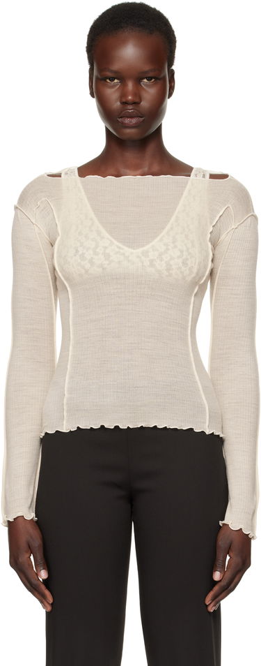 T-shirt Baserange Omato Long Sleeve T-Shirt Hvid | TTML-WO-SP25, 0