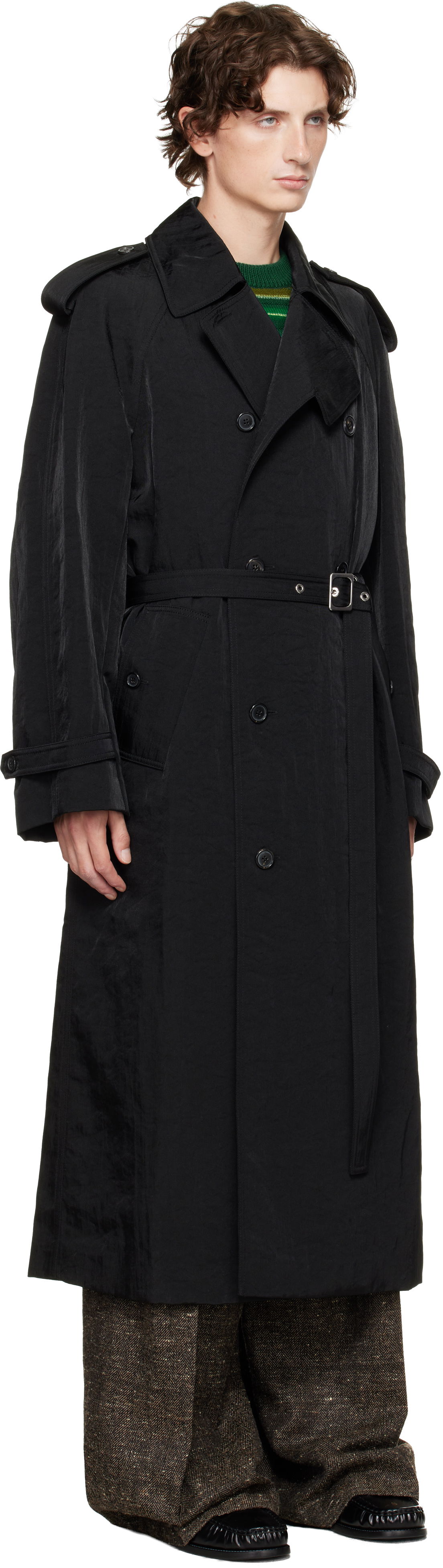 Trenchcoat JW Anderson JW Anderson Double-Breasted Trench Coat Sort | CO0338-PG1818, 1