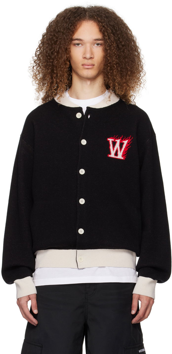 Sweater We11done We11done Baseball Cardigan Sort | WD-KJ0-24-626-U-BK, 0