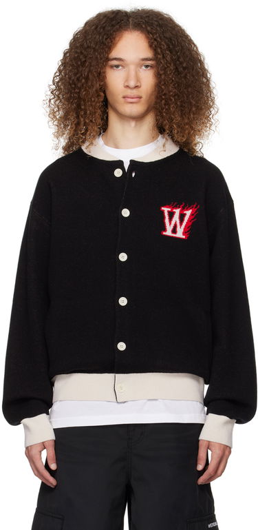 Sweater We11done We11done Baseball Cardigan Sort | WD-KJ0-24-626-U-BK, 0