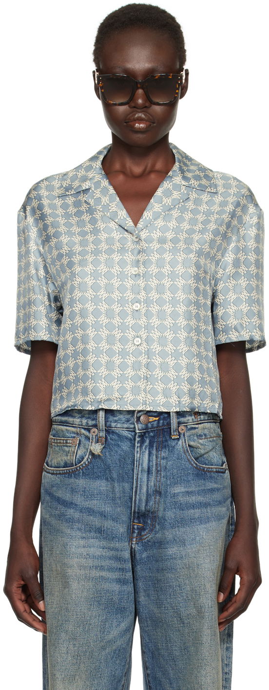 Skjorte AMIRI Quad Patterned Shirt Blå | AWSTCA1018, 0