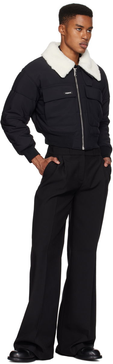 Bomberjakke Coperni C+ Shearling Collar Bomber Jacket Sort | V19BISF5004MEN, 3
