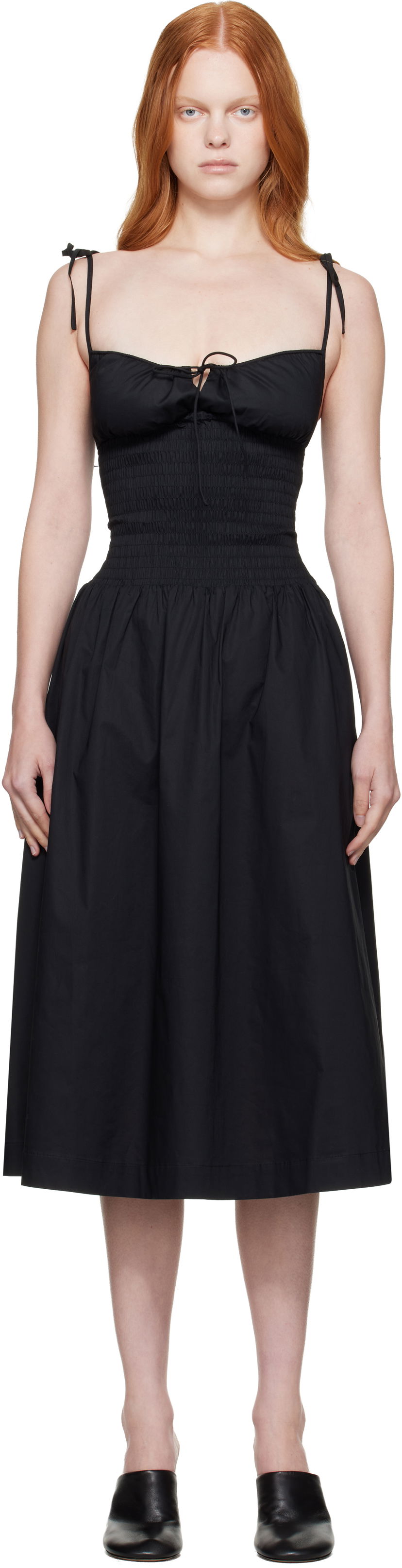 Kjole GUIZIO Guizio Lura Midi Dress Sort | P25410W089