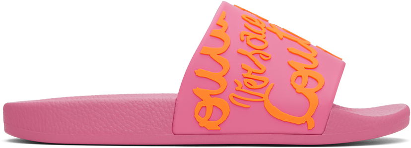 Badetøj Versace Versace Jeans Couture Logo Shelly Pool Slides Lyserød | E78VA3SQ1_E71352