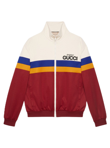 Jakke Gucci Original Print Jersey Jacket Rød | 673297 XJDUZ 9173