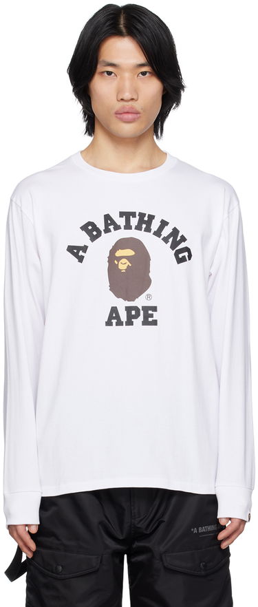 T-shirt BAPE College T-Shirt Hvid | 001LTI801011M, 0