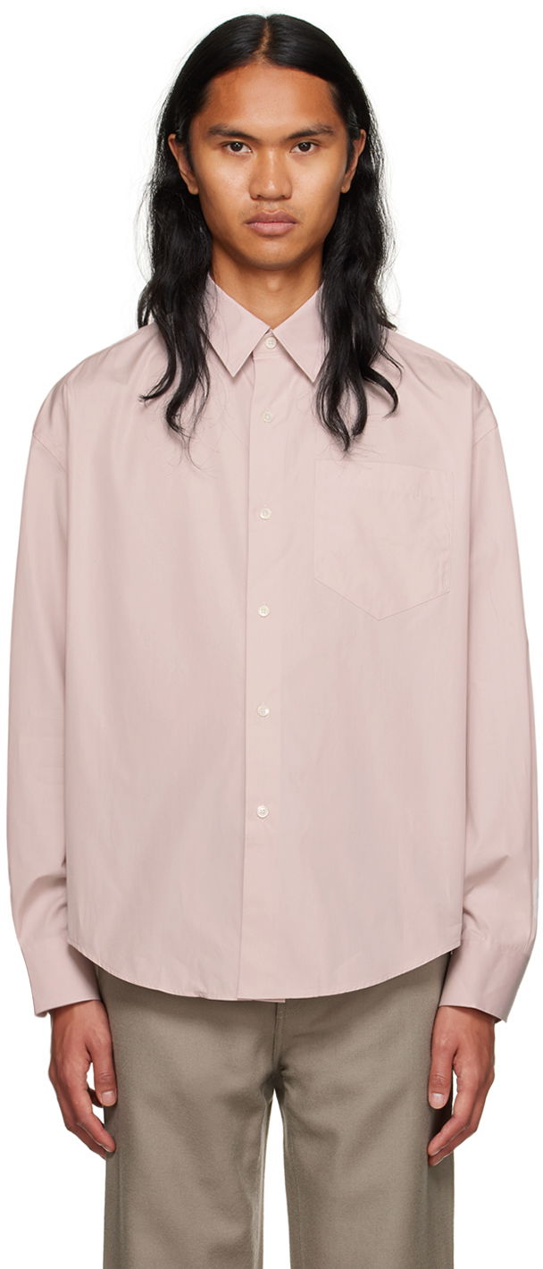 Skjorte AMI Boxy-Fit Shirt Lyserød | USH116.CO0045, 0