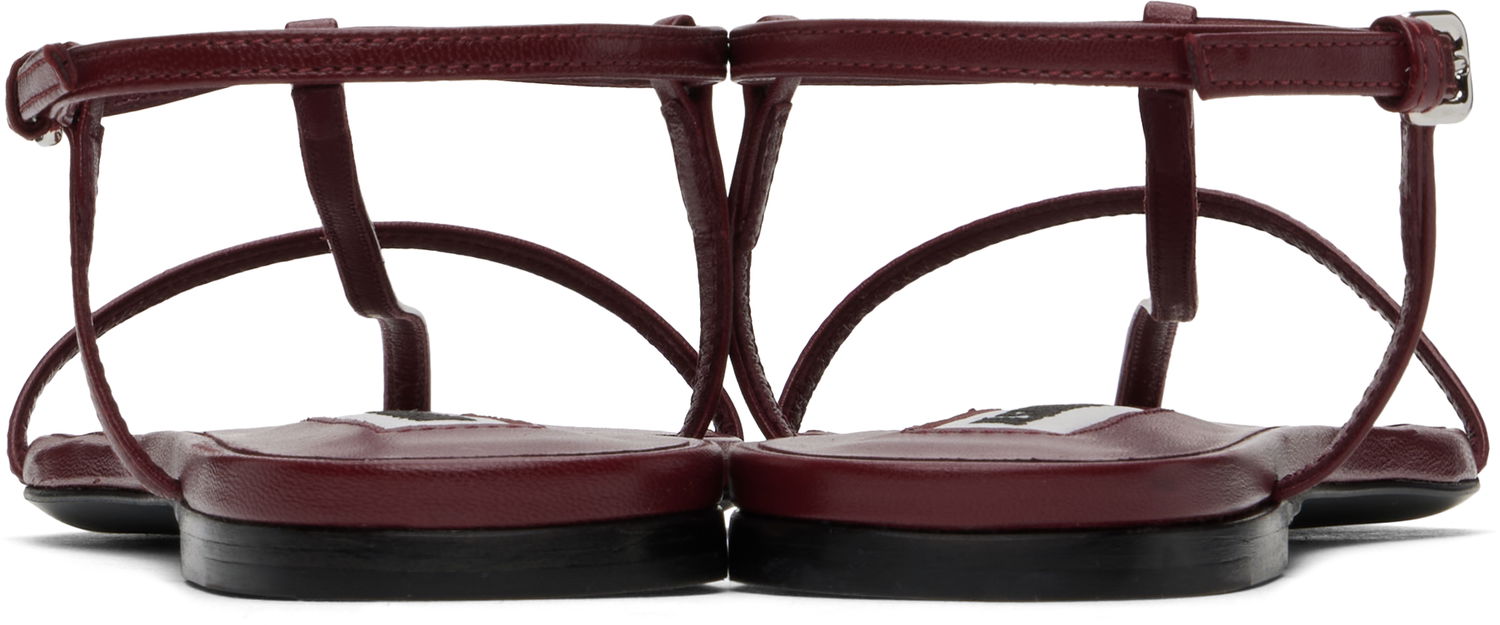Sneakers og sko Jil Sander Jil Sander Pointed Toe Thong Sandals Bourgogne | J15WP0081_P8226, 1