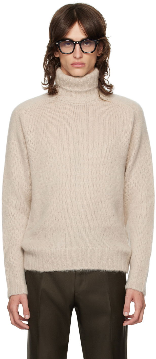 Sweater Tom Ford Wool Turtleneck Beige | KRL034-YMW063F24
