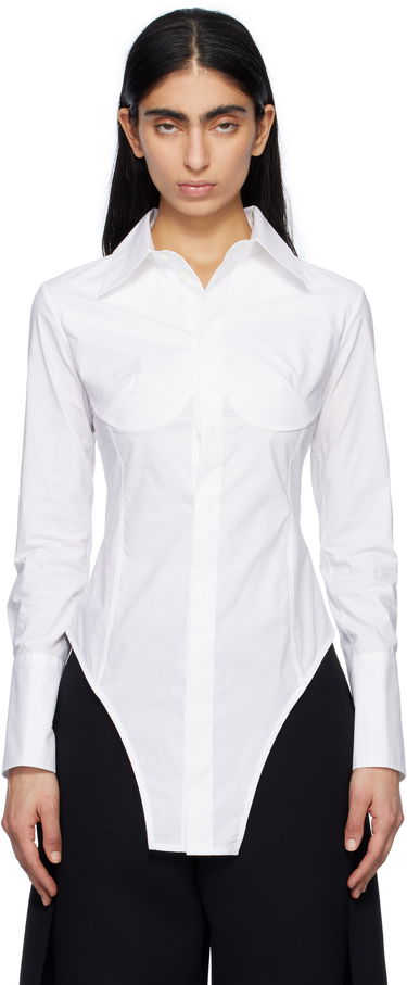 Skjorte Jean Paul Gaultier Jean Paul Gaultier Bodysuit Shirt Hvid | 25/34-F-CH097-C071-01, 0