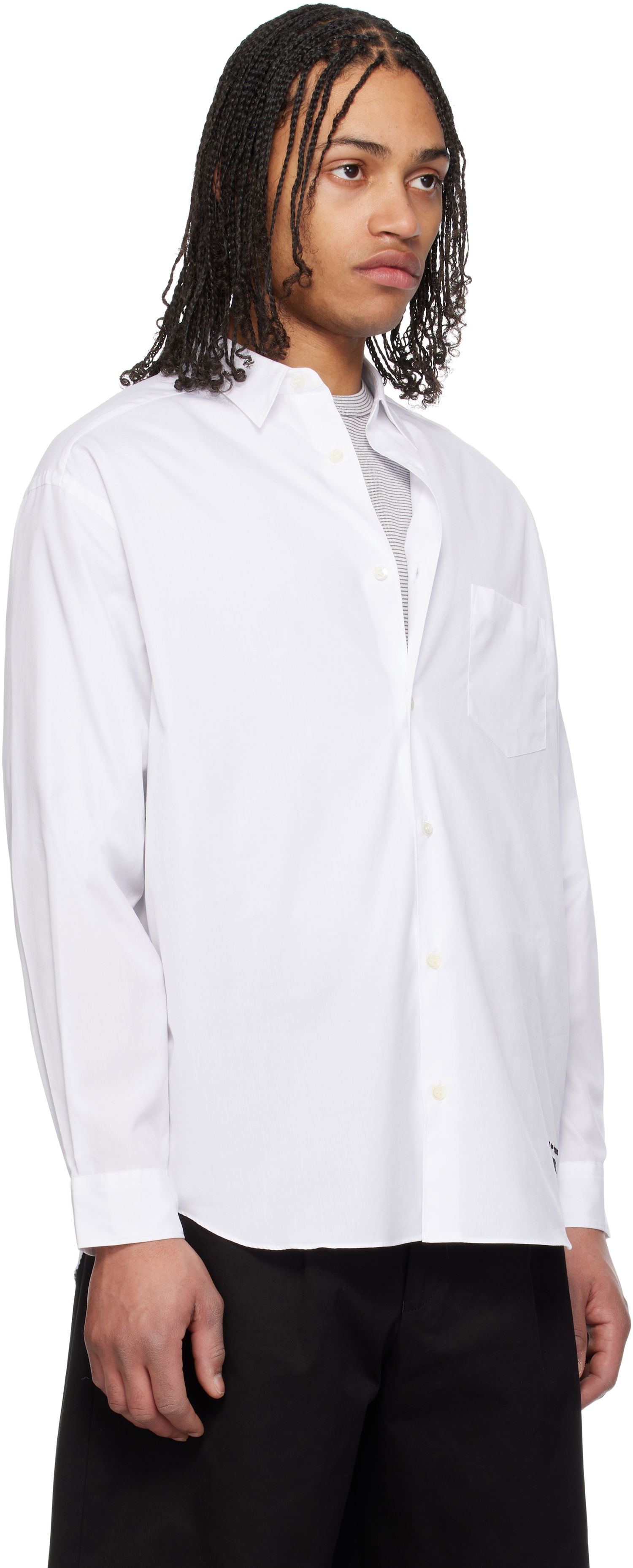 Skjorte Comme des Garçons CDG Homme Cotton Broad Shirt Hvid | HO-B102-051, 1
