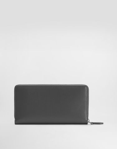 Tegnebog Dolce & Gabbana Dolce & Gabbana Zip-Around Calfskin Wallet Grå | BP1672AV95680730, 2