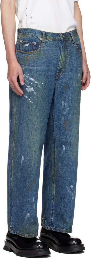 Jeans Helmut Lang Wide Leg Painted Jeans Blå | O05DM204, 1