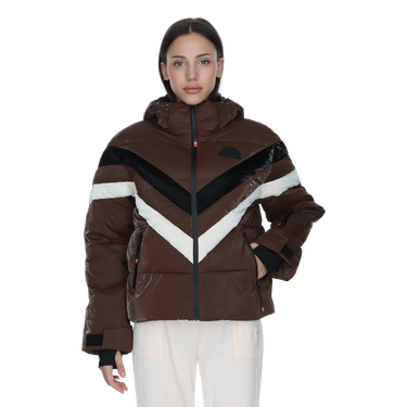 Puffer jakke Ellesse Milica Chevron Puffer Jacket Brun | ELA253F501-41, 0