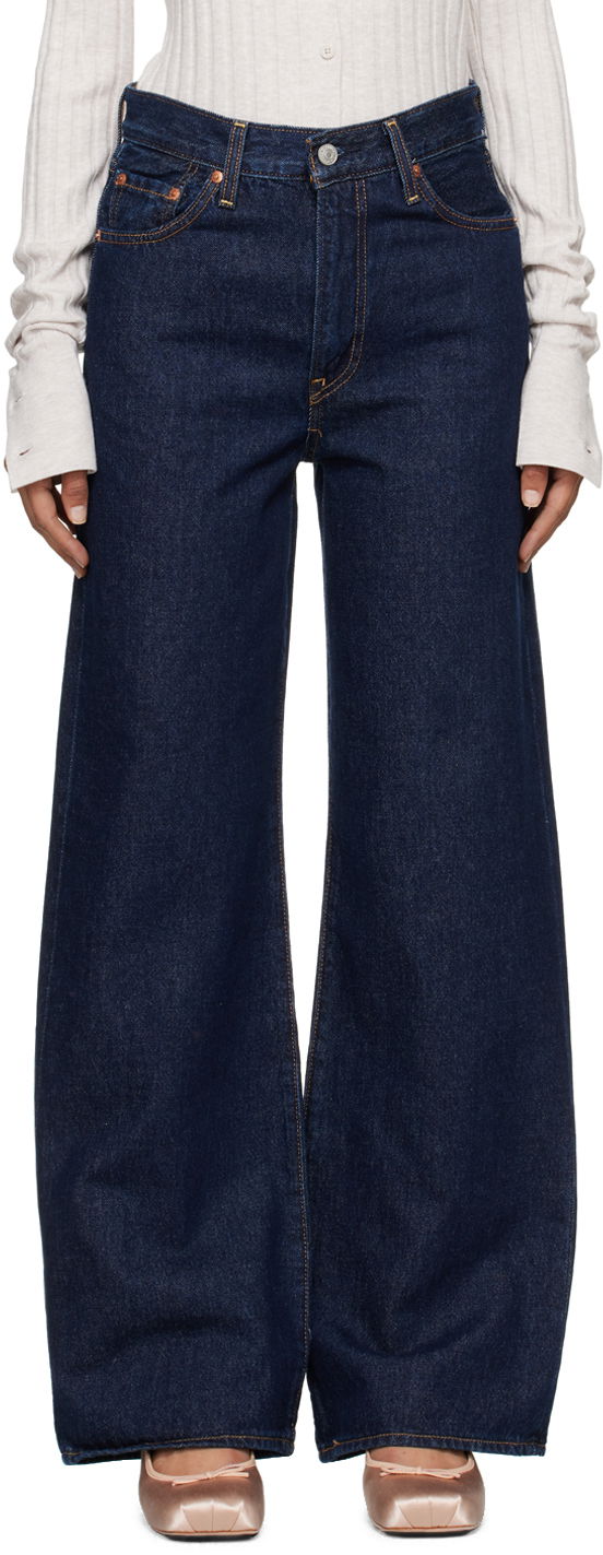 Jeans Levi's Ribcage Wide Leg Jeans Blå | A6081-0019