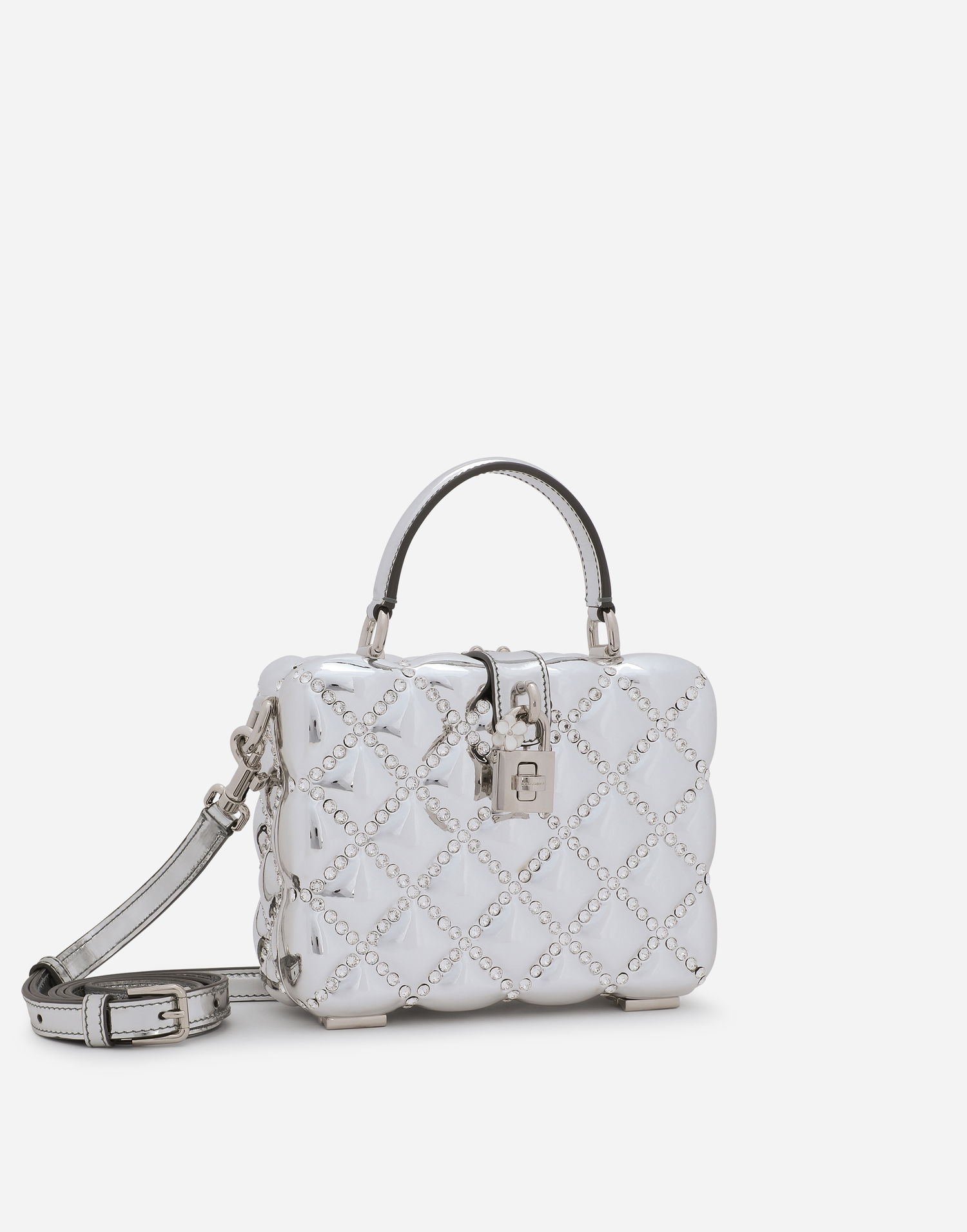 Håndtaske Dolce & Gabbana Dolce & Gabbana Crystal Embellished Vanity Case Bag Metalisk | BB5970AY60580998, 1