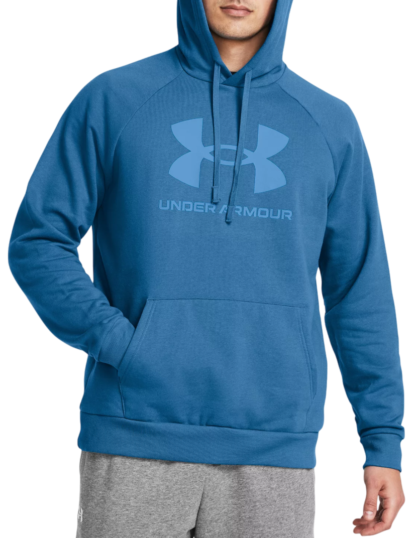Sweatshirt Under Armour Rival Fleece Logo Hoodie Blå | 1379758-406