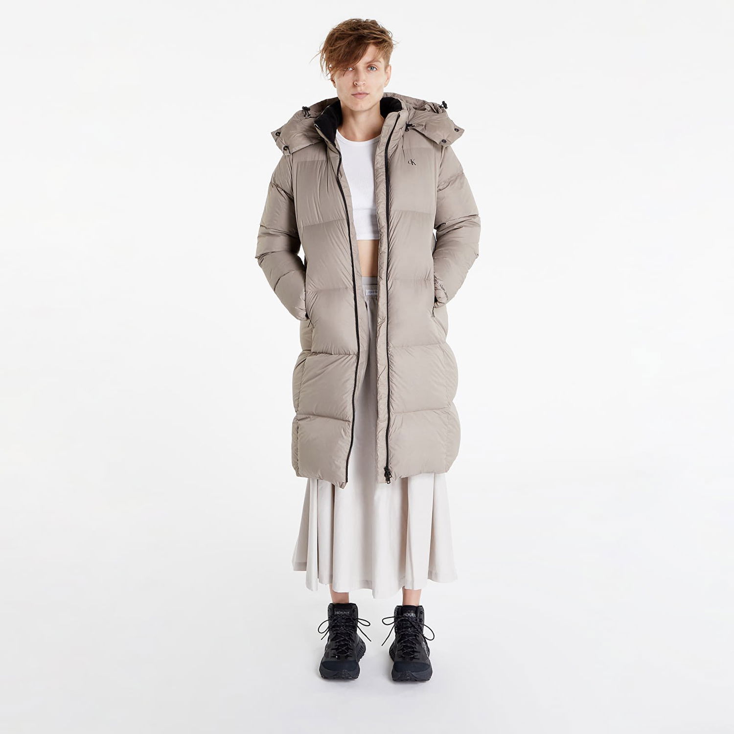 Puffer jakke CALVIN KLEIN Ck Mw Down Coat Long Puffer Grå | J20J219820 A03, 0