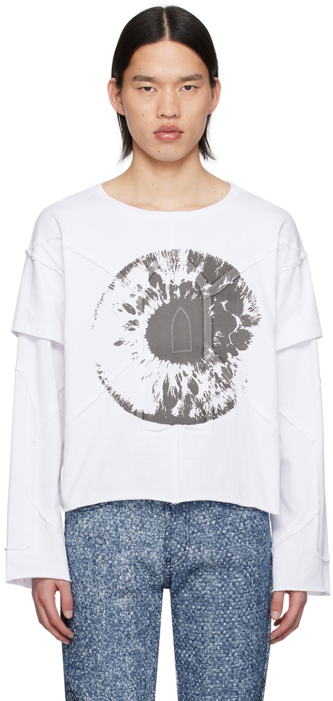 T-shirt Who Decides War Eye Long Sleeve T-Shirt Hvid | 1110160001SS24