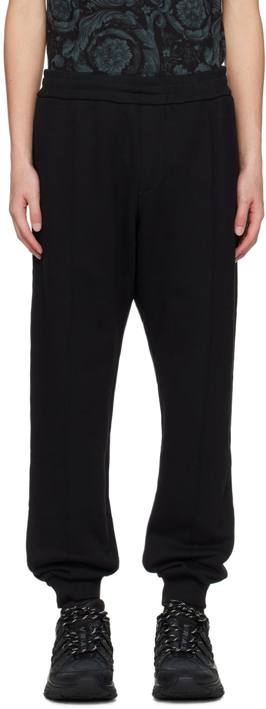 Joggingbukser Versace Black Embroidered Sweatpants Sort | 1012568-1A09063-1B000