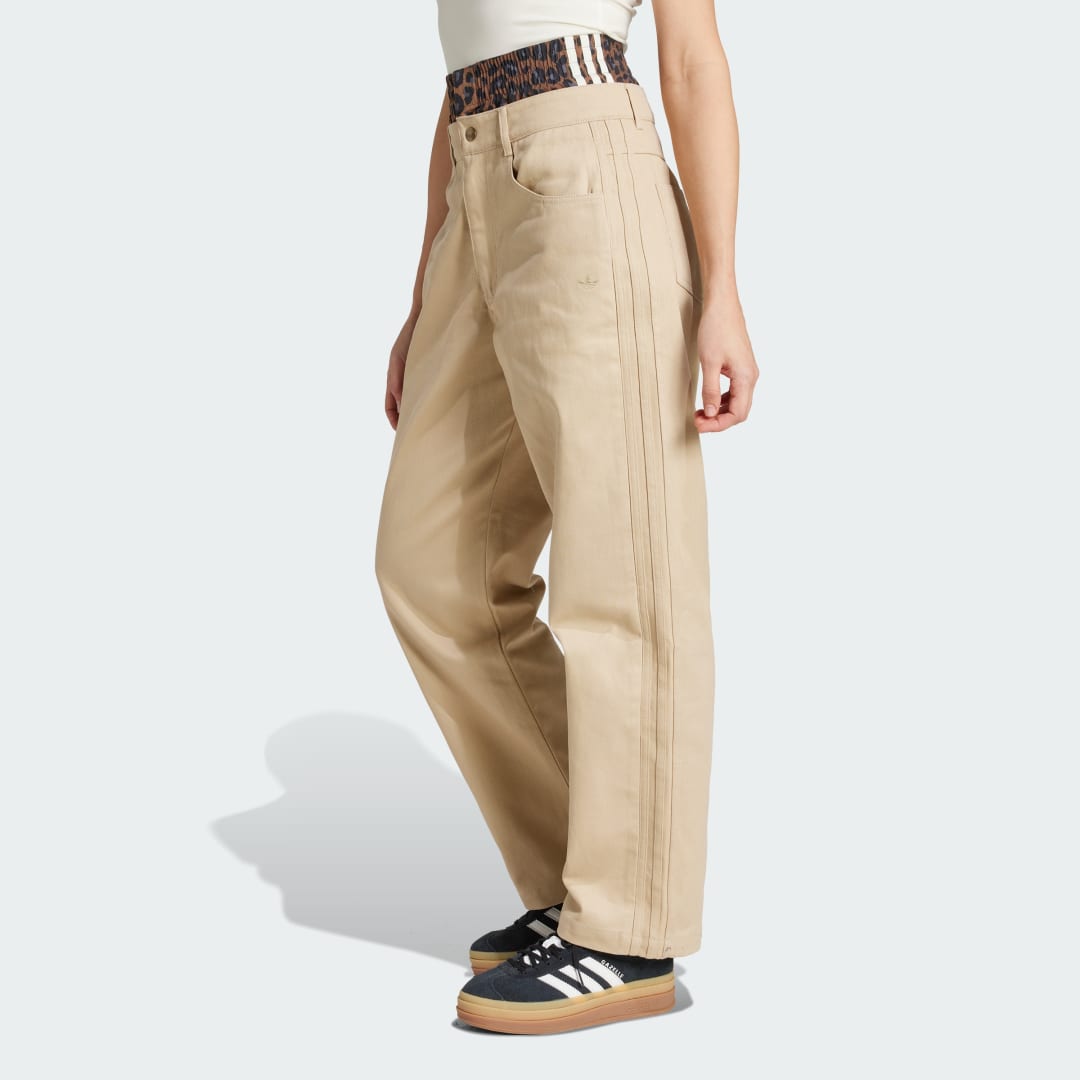 Bukser adidas Performance Firebird Wide-Leg Pants Beige | JX8760, 0