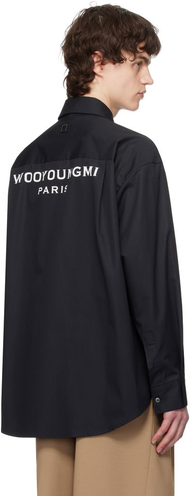 Skjorte WOOYOUNGMI WOOYOUNGMI Cotton Back Logo Shirt Sort | W251SH07, 2