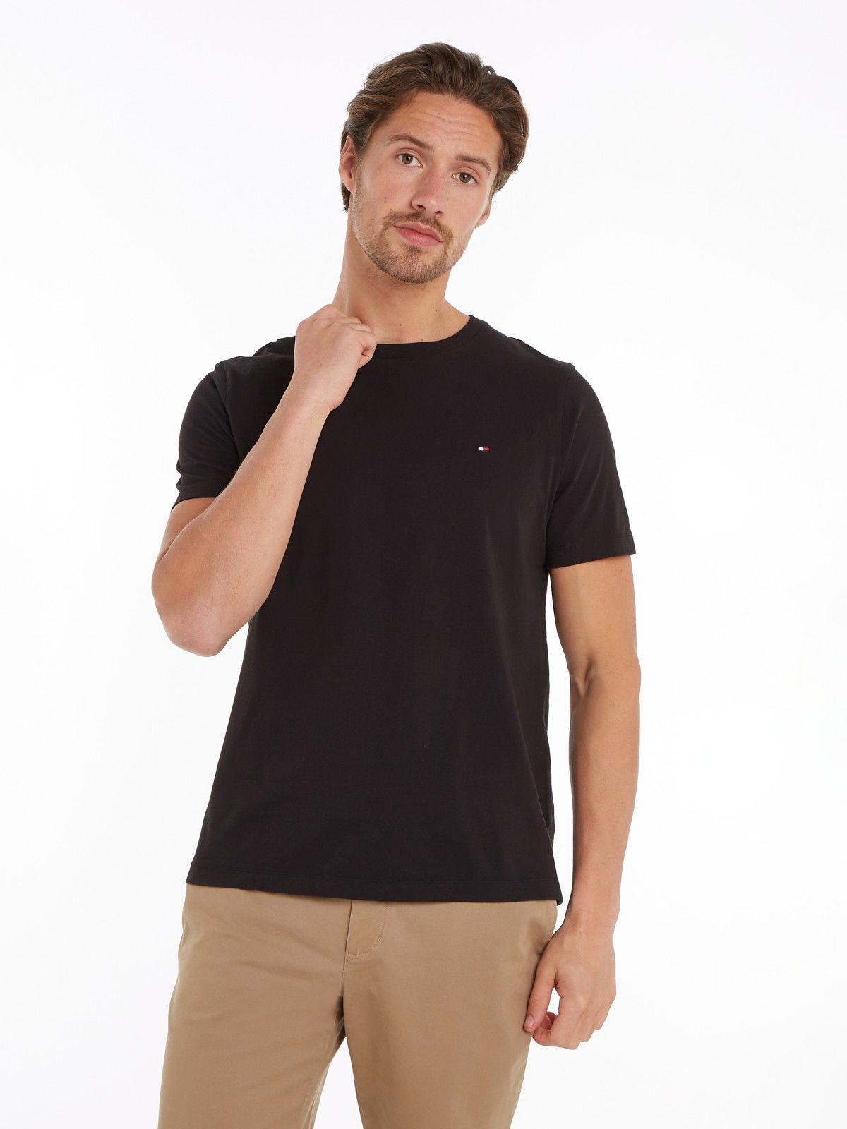 T-shirt Tommy Hilfiger Slim Fit T-shirt Sort | MW0MW37267BDS, 0