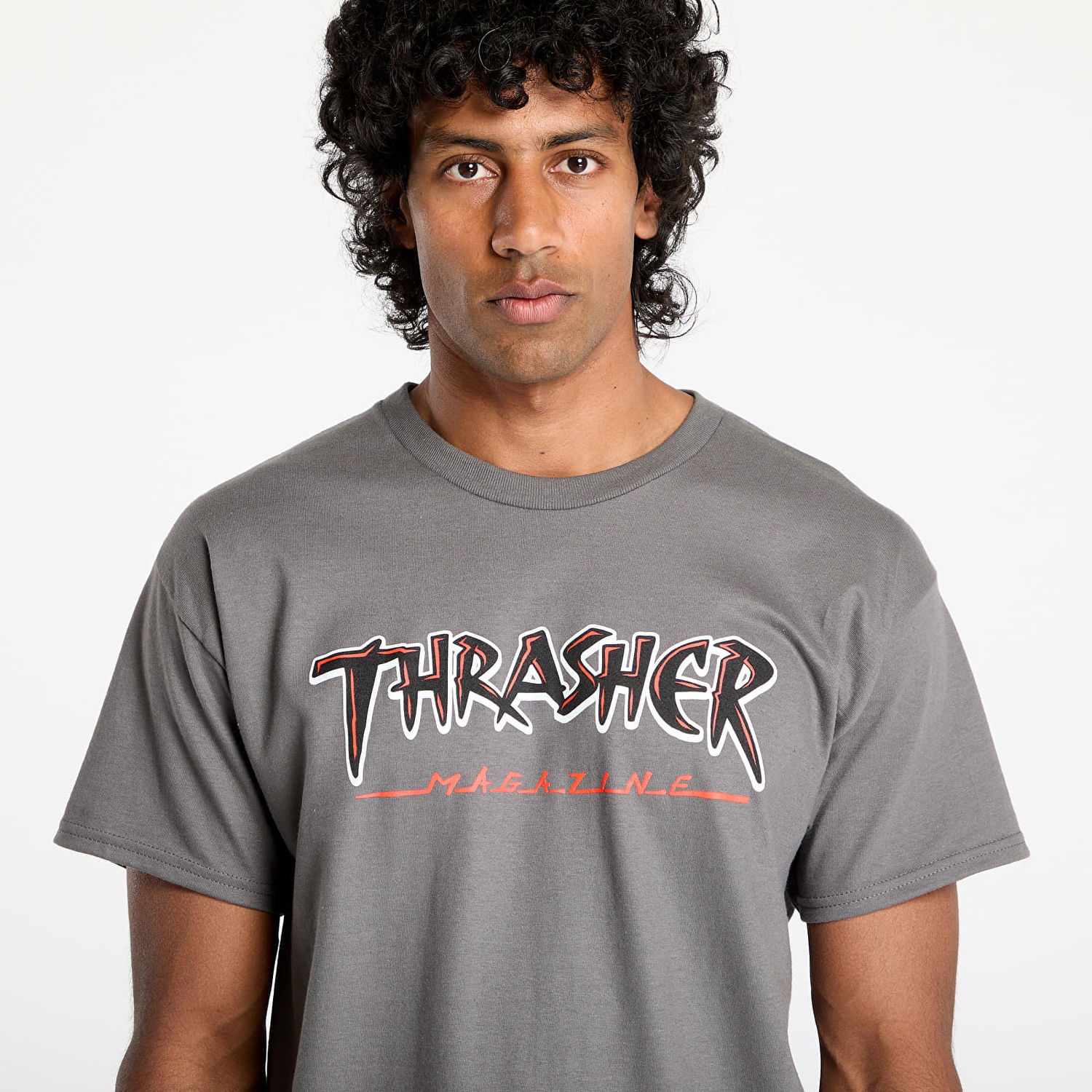 T-shirt Thrasher Thrasher Slash T-Shirt Grå | 145683, 1