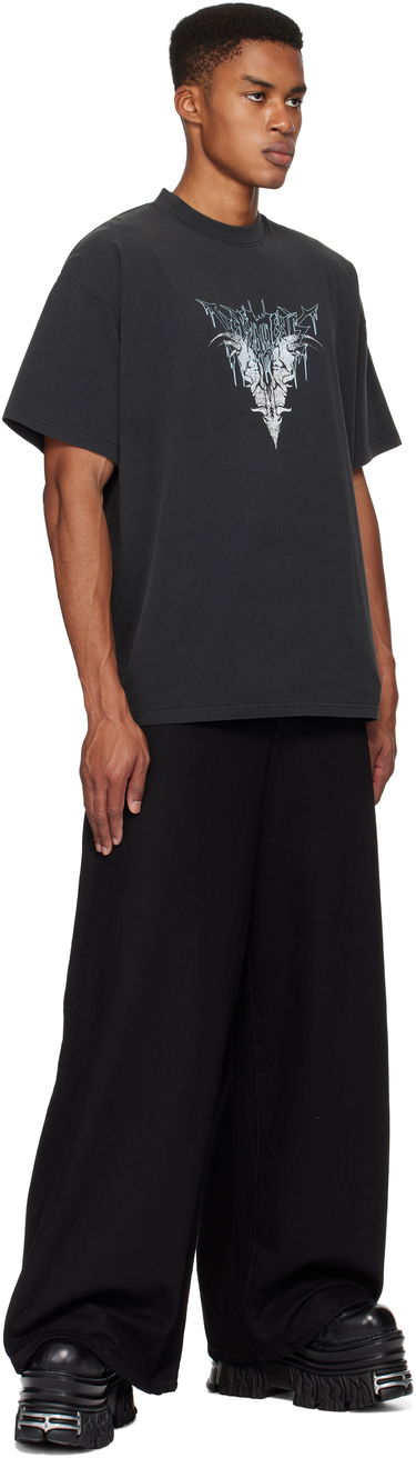 T-shirt VETEMENTS Vetements Bone 'V' Graphic Regular T-Shirt Sort | UA66TR670B, 3