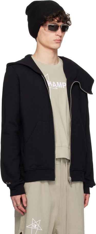 Sweatshirt Rick Owens Rick Owens Champion Edition Mountain Hoodie Sort | CM01E1665 CHFE FELPA, 1