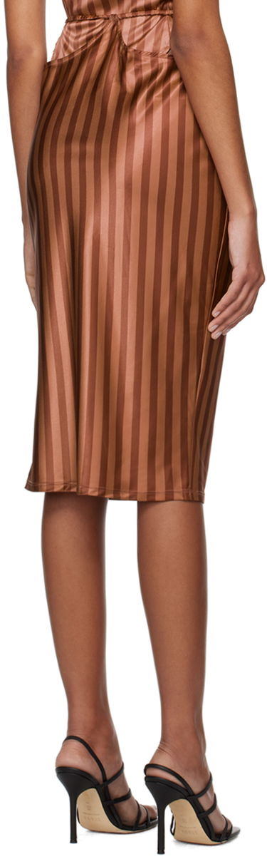 Nederdel Miaou Miaou Work Capsule Verona Striped Midi Skirt Brun | 4033SS3DVC, 2