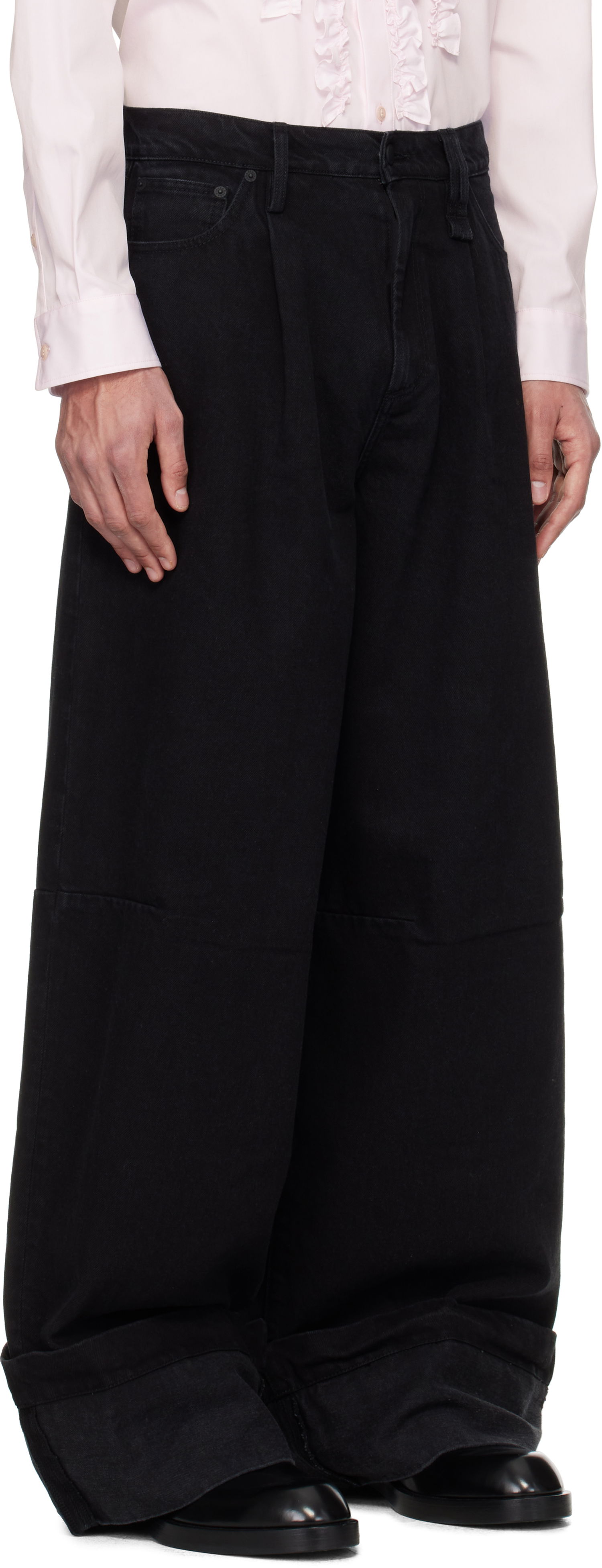 Jeans Simone Rocha Simone Rocha Embellished Puddle Jeans Sort | 4131B 1239, 1