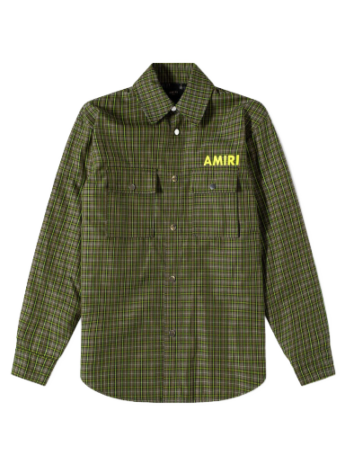 Skjorte AMIRI Logo Overshirt Grøn | PF22MOS007-785