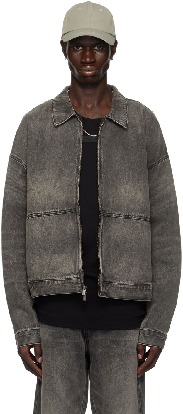 Jakke Fear of God Essentials Denim Trucker Jacket Grå | 202BT244270F, 0