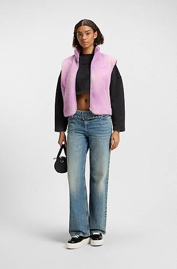 Vest BOSS Cloud Print Teddy Vest Lilla | 50541231, 1