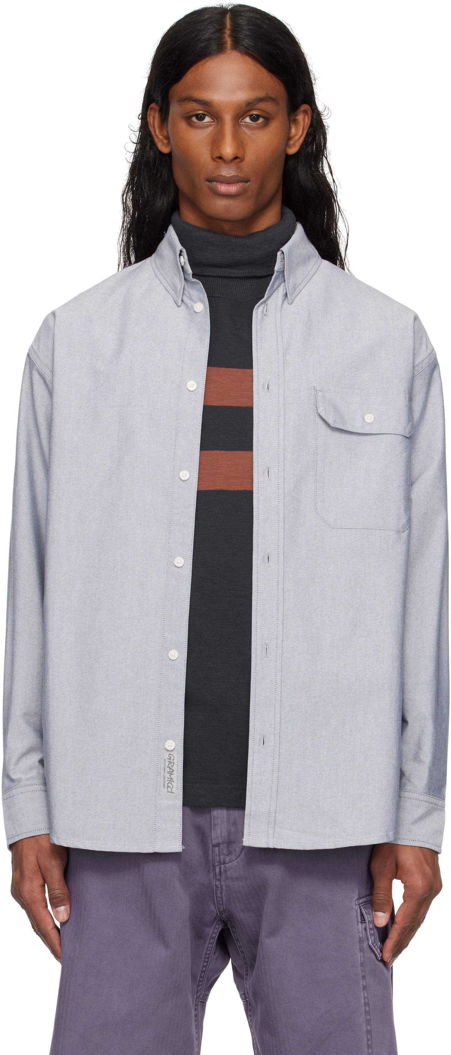 Skjorte GRAMICCI Gramicci Oxford Stance Shirt Blå | G5SM-J016, 0