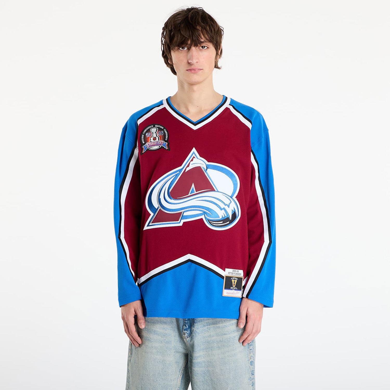 Jersey Mitchell & Ness NHL Avalanche 1995 Peter Forsberg Hockey Jersey Flerfarvet | JY9018-CAVMARO, 0