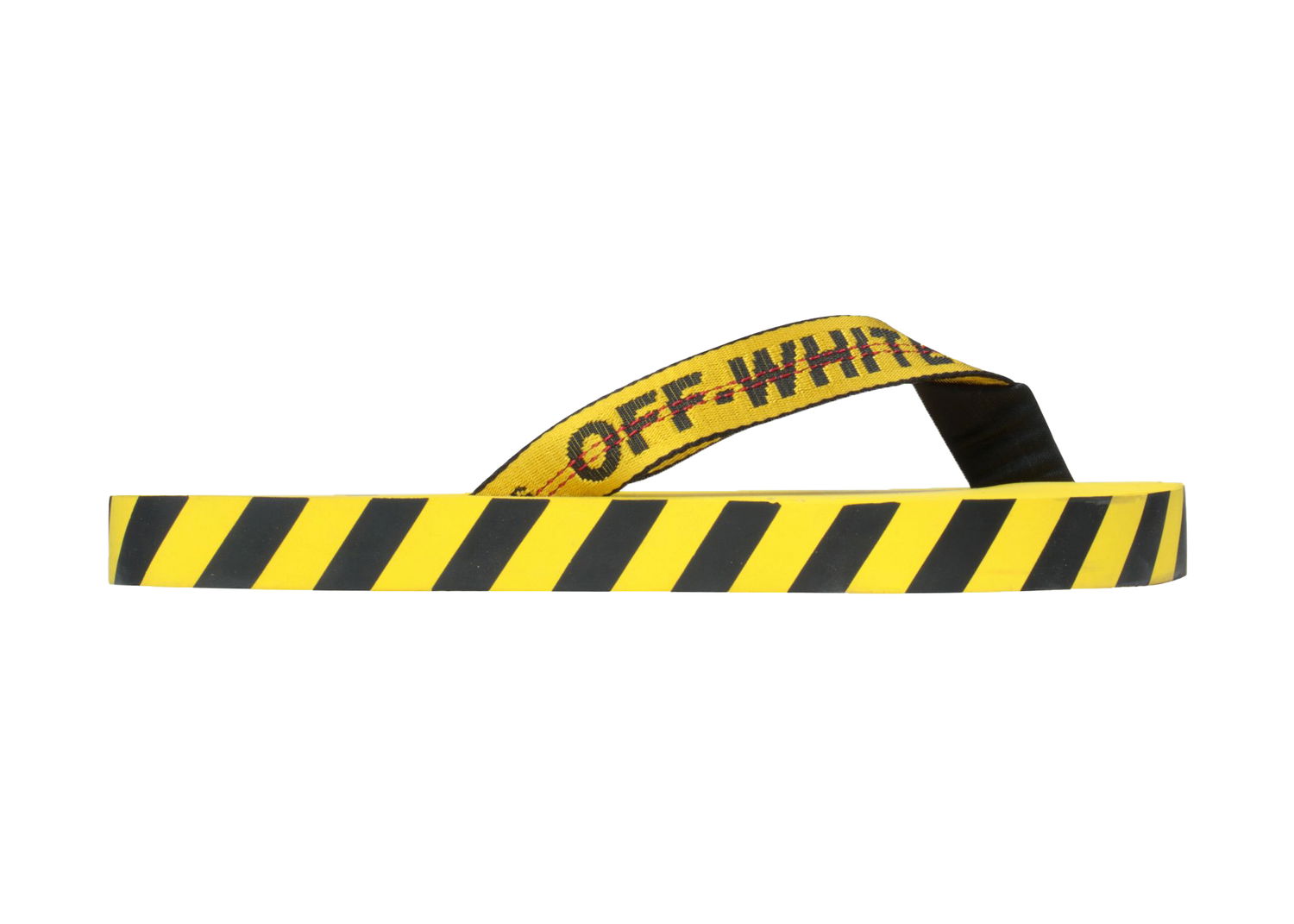Sneakers og sko Off-White Diagonal Stripes Flip Flops "Yellow Black" Gul | OMIA131F20MAT0011810, 0