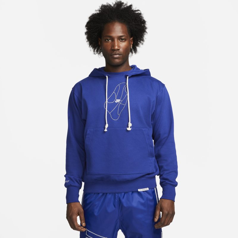 Sweatshirt Nike Dri-FIT Standard Issue Pullover Basketball Hoodie Mørkeblå | DQ6103-455, 0