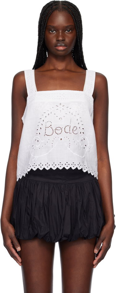 Tanktop Bode Bode Belvoir Eyelet Tank Top Hvid | WRS25SH017, 0