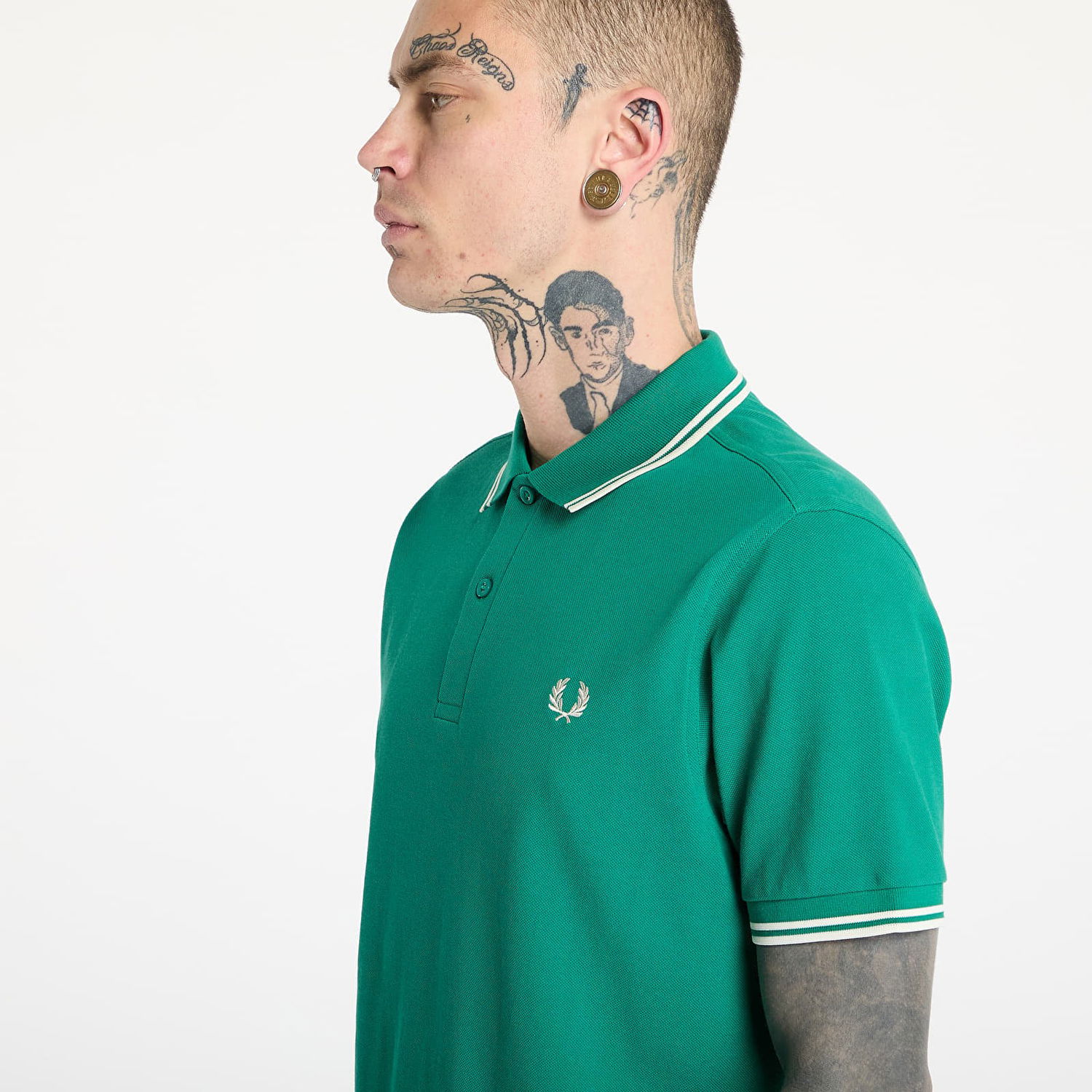 Polo skjorte Fred Perry Fred Perry Twin Tipped Shirt Grøn | M3600 Y37, 1