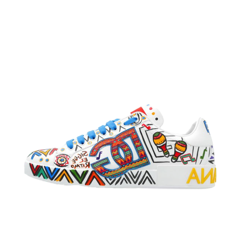 Sneakers og sko Dolce & Gabbana Portofino White Multicolor Flerfarvet | CS1772 AS435 87588